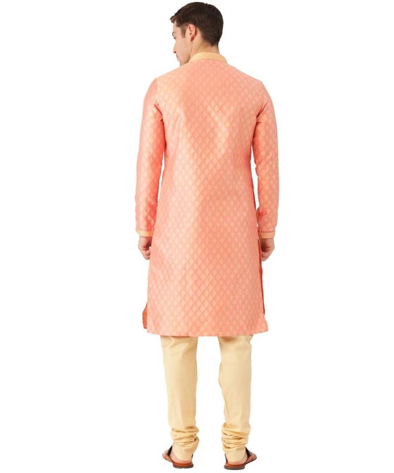 Peach silk Kurta Churidar Set