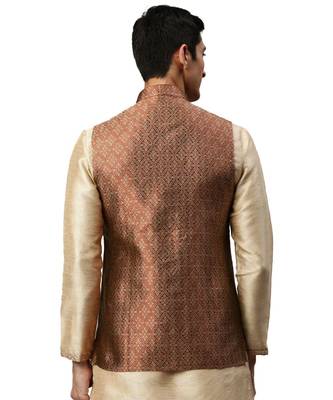 Maroon Brocade Jacket 4