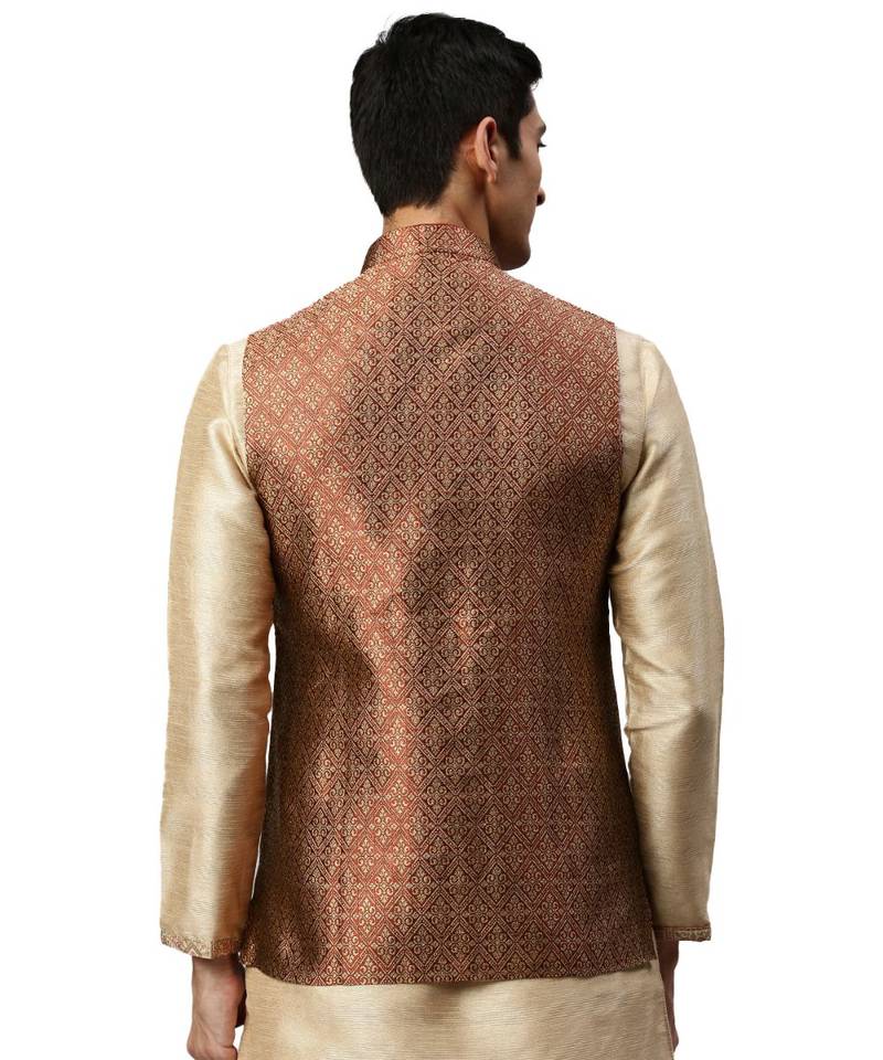 Maroon Brocade Jacket