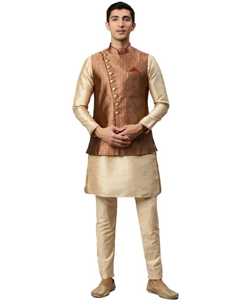 Maroon Brocade Jacket