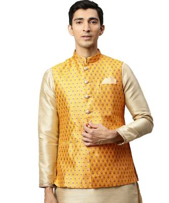 yellow silk Jacket 1