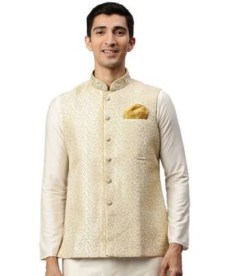 Cream silk Jacket 1