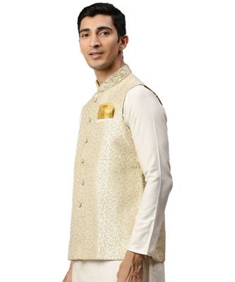 Cream silk Jacket 3