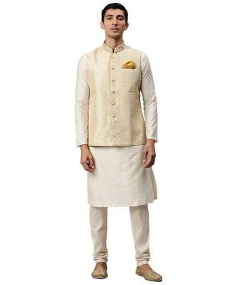 Cream silk Jacket 5
