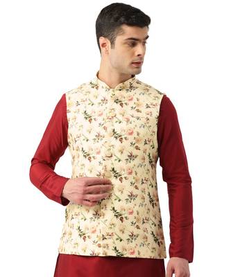 Cream Art Silk Jacket 1