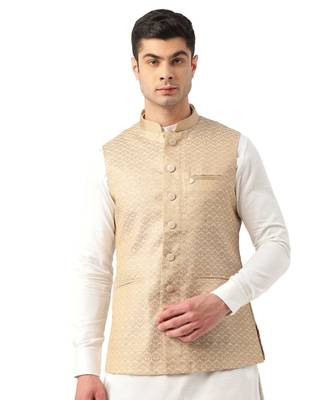 Cream Art Silk Jacket 1