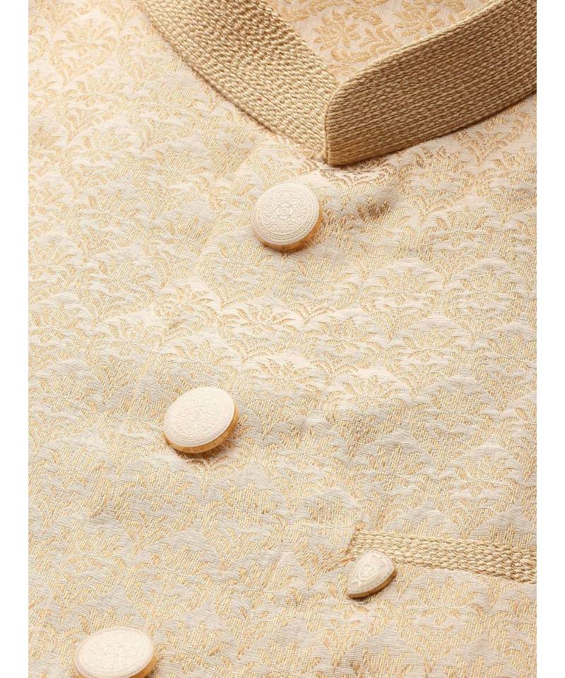 Cream Art Silk Jacket