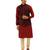 Maroon silk Jacket Kurta Churidar Set