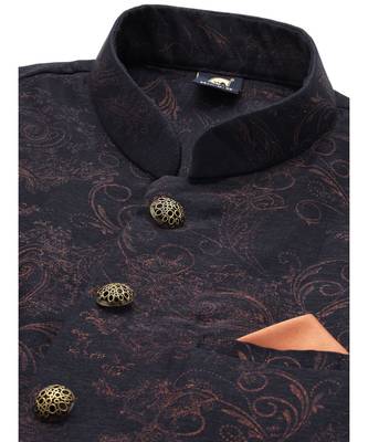 Blue silk Jacket Kurta Churidar Set 2