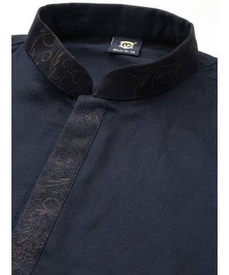 Blue silk Jacket Kurta Churidar Set 3