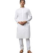 White cotton Kurta Pajama Set
