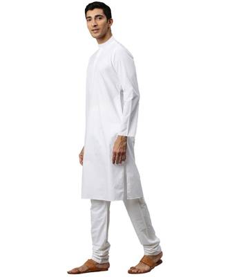 White cotton Kurta Pajama Set 3