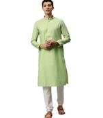 Green silk Kurta Churidar Set