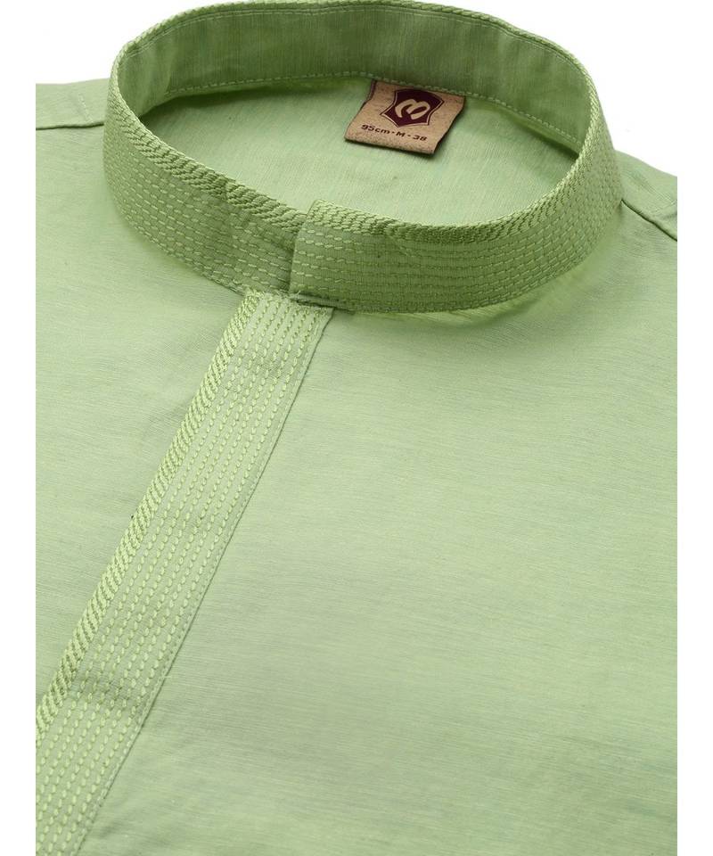 Green silk Kurta Churidar Set