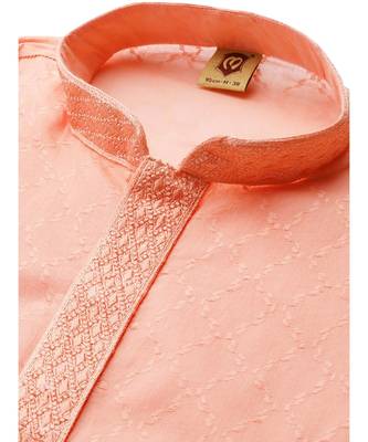 red cotton Kurta Churidar Set 2