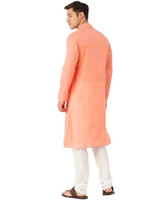 red cotton Kurta Churidar Set 4