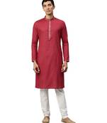 Red cotton Kurta Churidar Set