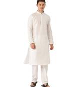 White cotton Kurta Pajama Set