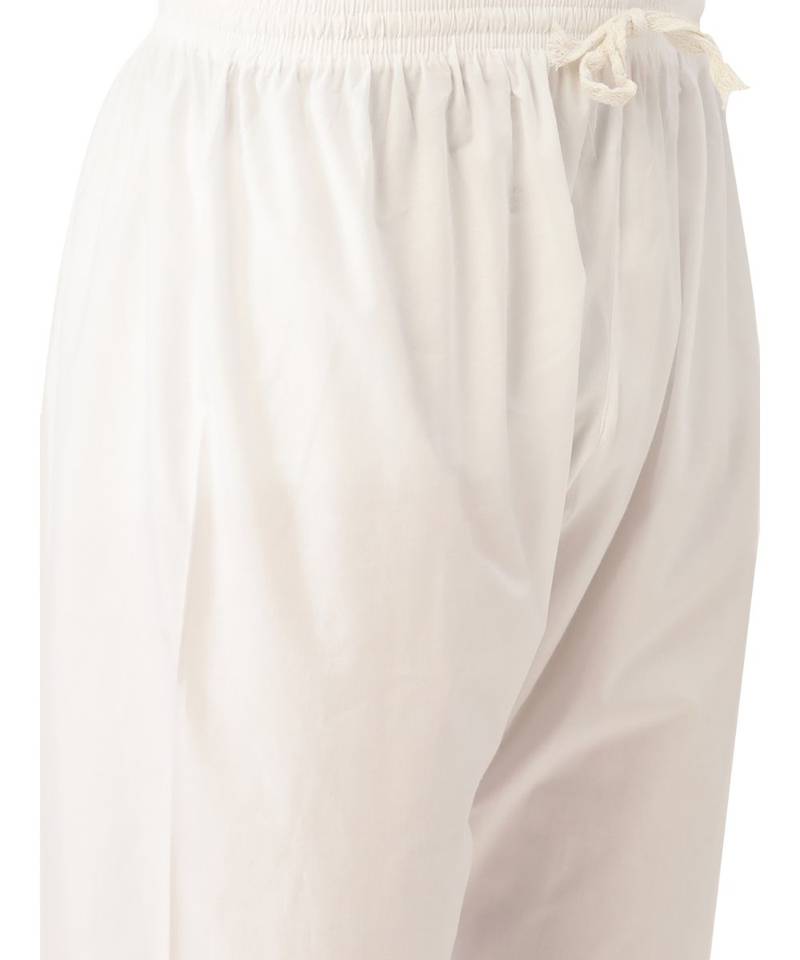 White cotton Kurta Pajama Set