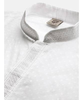 White cotton Kurta Pajama Set 2