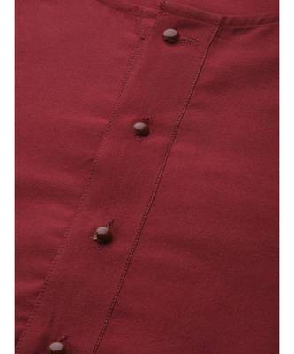 Maroon Art Silk Kurta 2