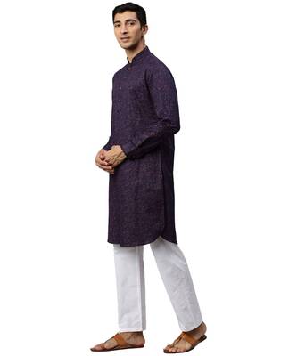 Blue cotton Kurta 3