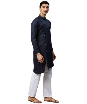 Blue cotton Kurta 3
