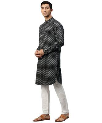 Blue cotton Kurta 3