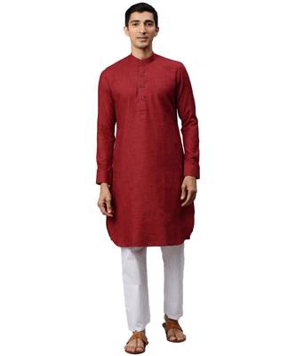 Red cotton Kurta 1