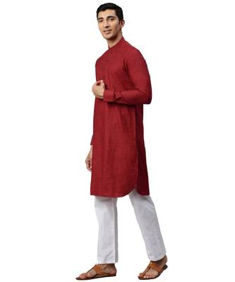 Red cotton Kurta 3