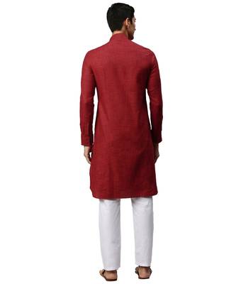 Red cotton Kurta 4