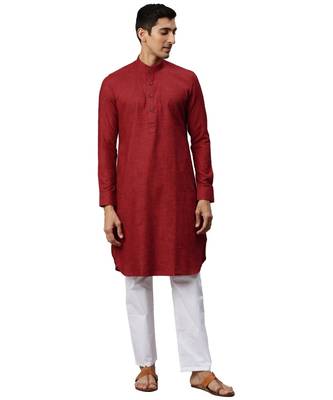 Red cotton Kurta 5