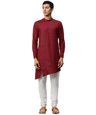 Maroon Viscose Kurta 1