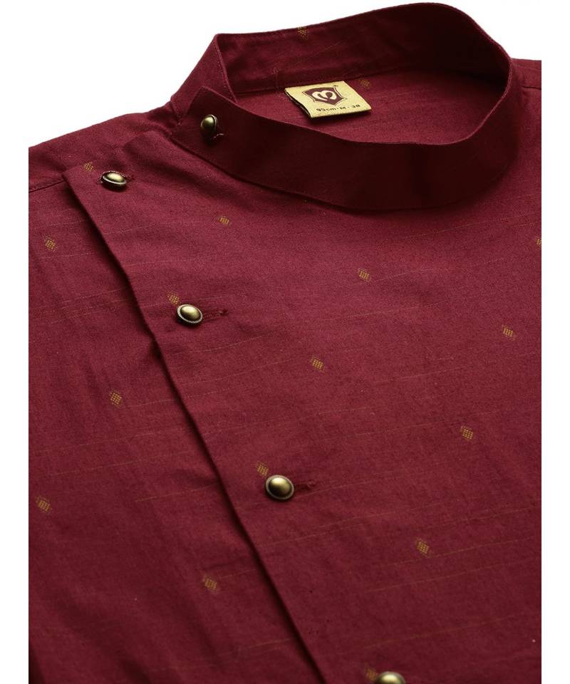 Maroon Viscose Kurta