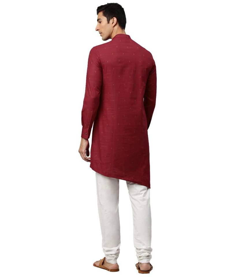 Maroon Viscose Kurta