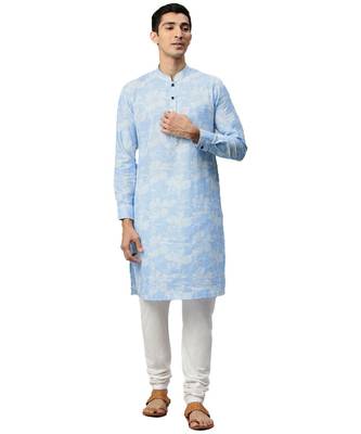 Blue cotton Kurta 3