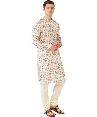 Cream cotton Kurta 4