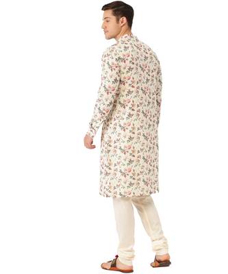 Cream cotton Kurta 5