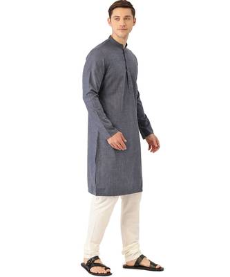 Blue cotton Kurta 3