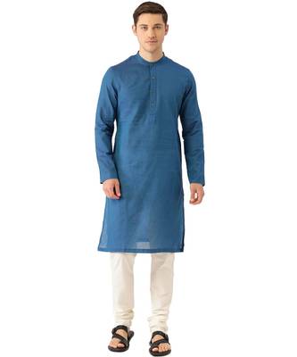 Blue cotton Kurta 1