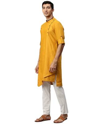Yellow cotton Kurta 5