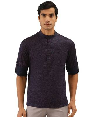Blue cotton Short Kurta 1