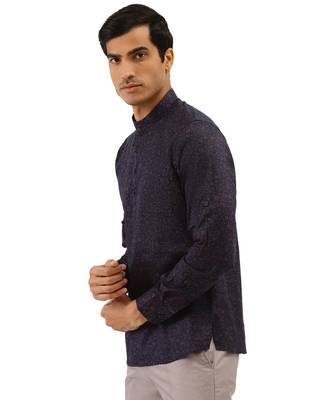 Blue cotton Short Kurta 3