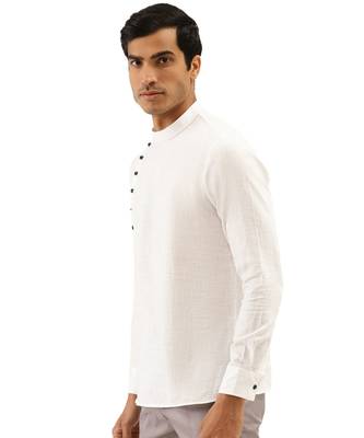 White Art Silk Short Kurta 3