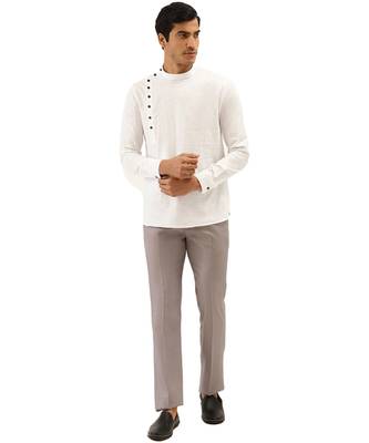 White Art Silk Short Kurta 5