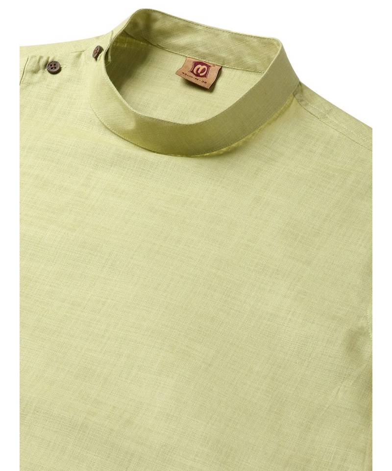 Green Art Silk Short Kurta