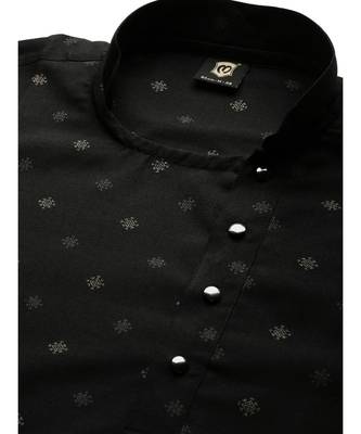 Black cotton Short Kurta 2