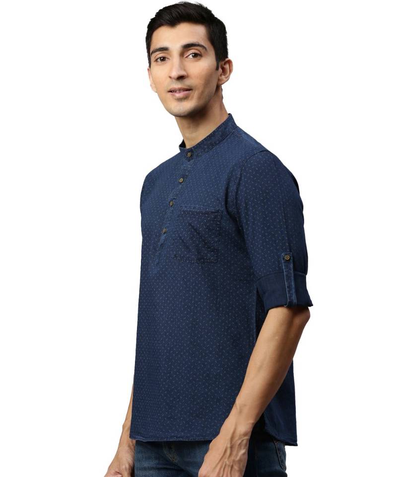 Blue Denim Short Kurta