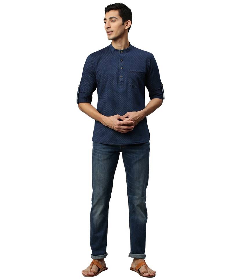 Blue Denim Short Kurta