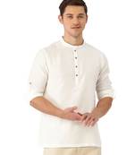 Cream cotton Short Kurta